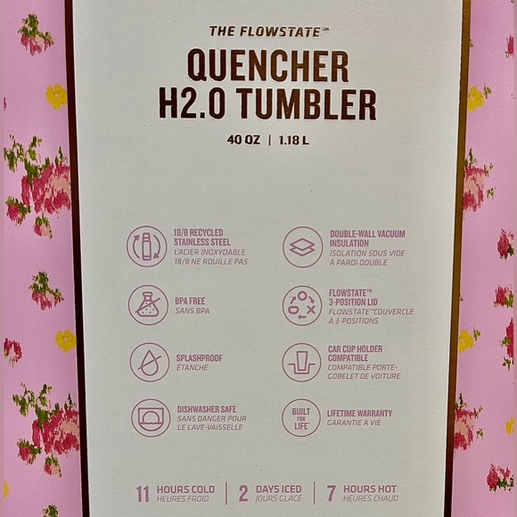 Stanley & Love Shack Fancy Colab NWT SS Tumbler/straw/topper/dust bag/Gift Boxed - Picture 9 of 11